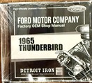 1965 Ford Thunderbird CD-ROM Repair Shop Manual and Parts Book T-bird