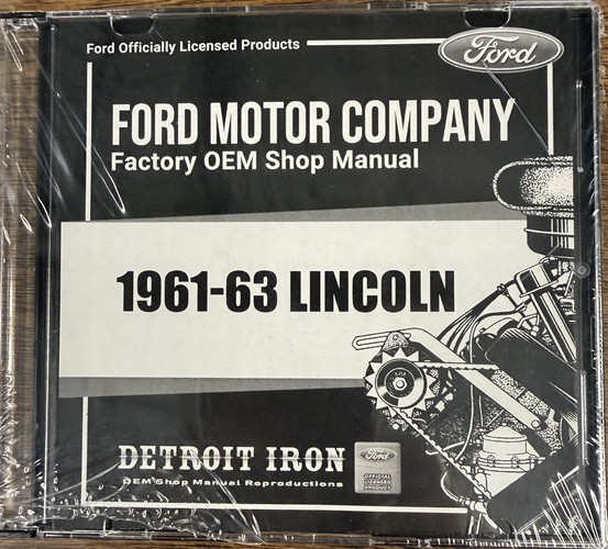 1961-1962-1963 Lincoln Continental CD Repair Shop Manual and Body Parts Book