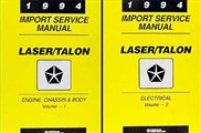 1994 Plymouth Laser and Eagle Talon Shop Manual Original 2 Volume Set 