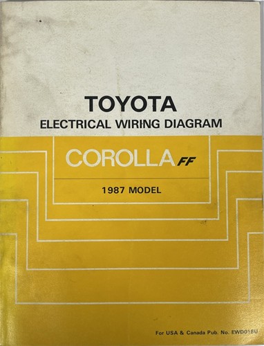 1987 Toyota Corolla FWD Wiring Diagram Manual Original AE82