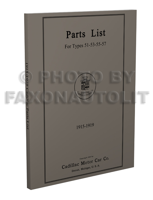 1929-36 Cadillac Parts Book Reprint