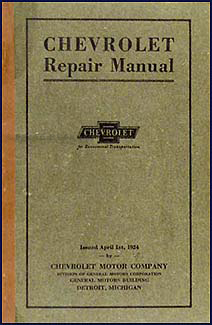 1916-1924 Chevrolet FB & 490 Car, Model T Pickup, Truck Repair Shop Manual Original