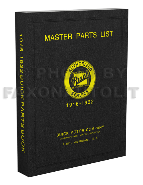 1916-1932 Buick Master Parts Book Reprint--All Models
