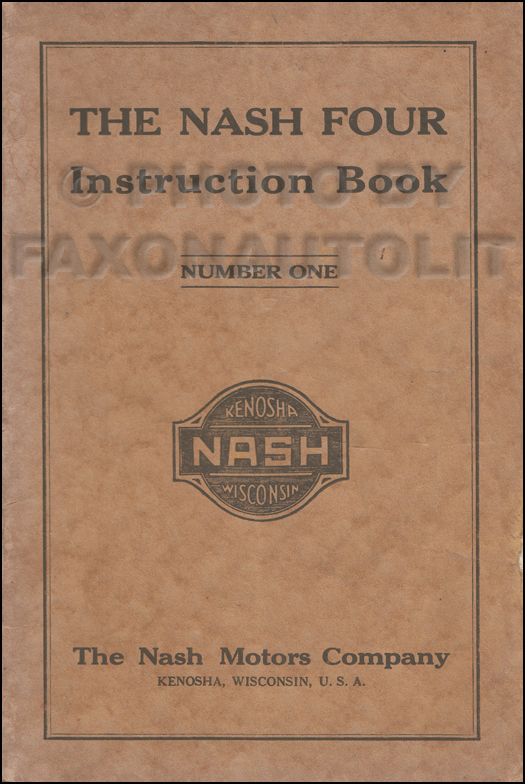 1921 Nash 4 Owner's Manual Original 40 Series