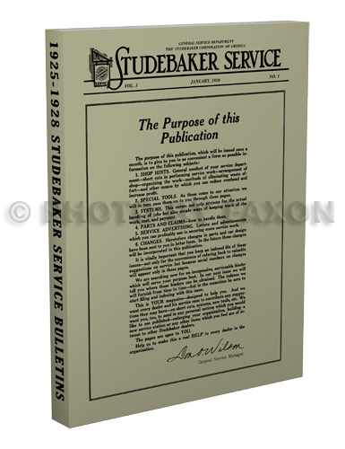1925-1928 Studebaker Car Service Bulletins Reprint
