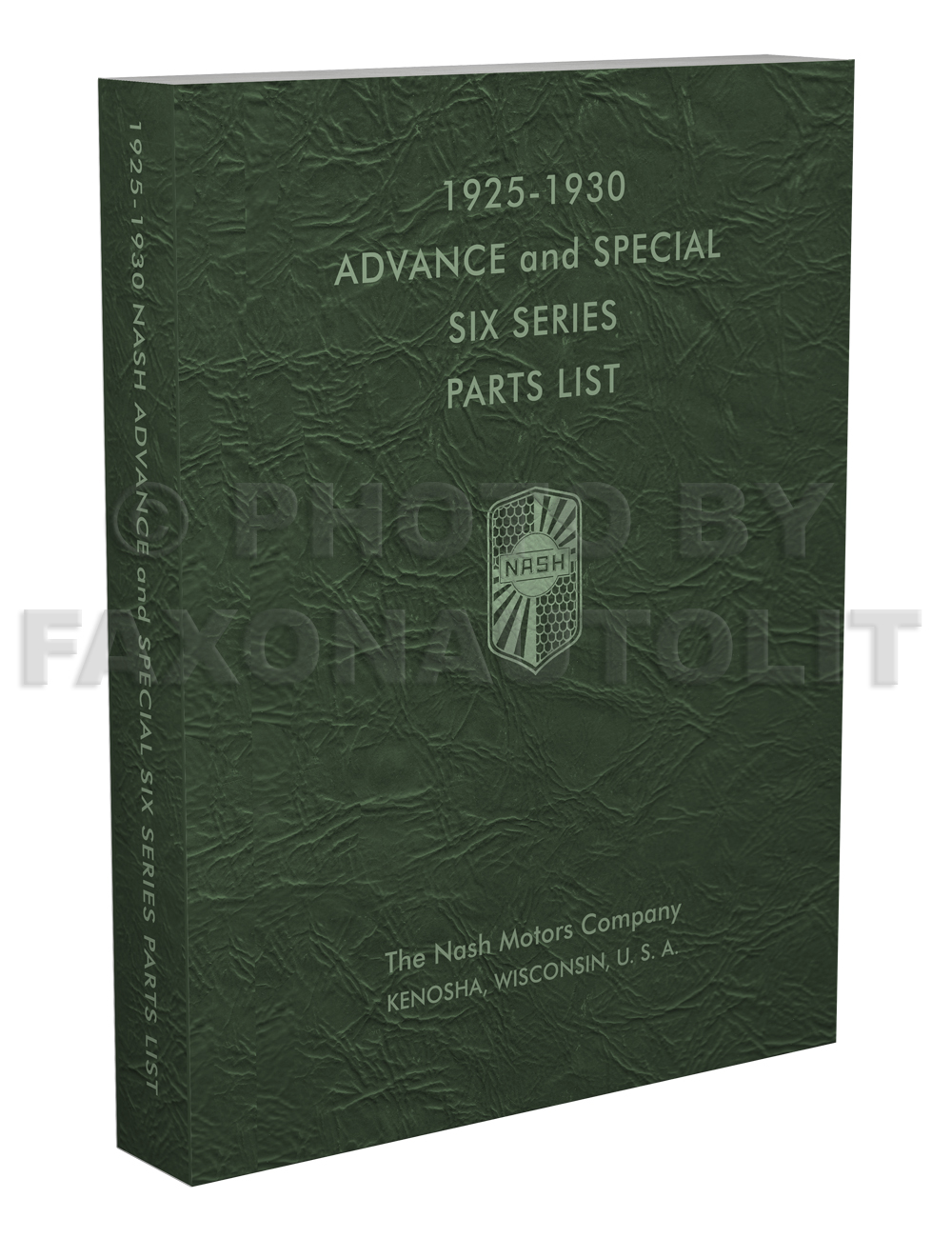 1925-1930 Nash Parts Book Reprint Advanced Special Six ONLY 