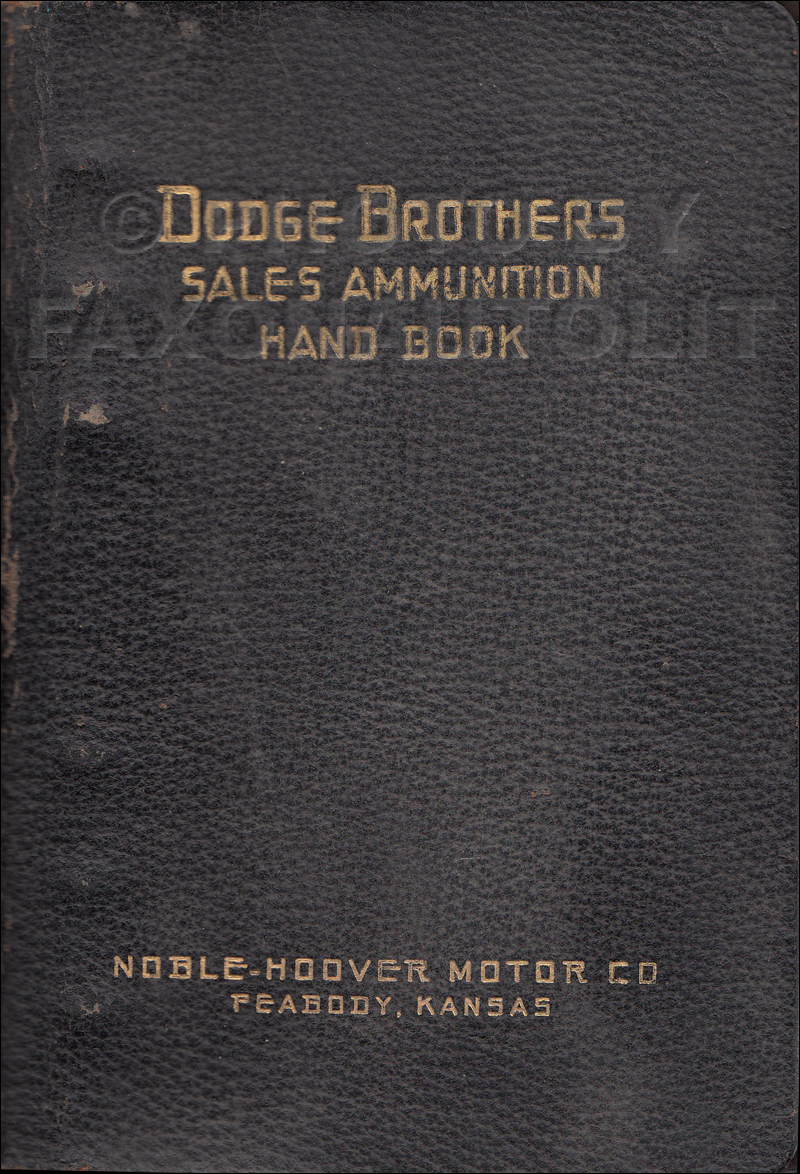 1925 Dodge Data Book Original