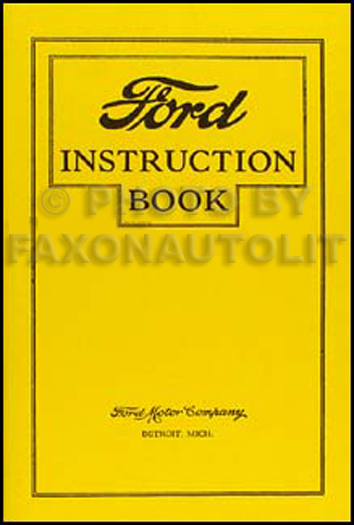 1926 Ford Model T Car & Truck Owner's Manual Reprint