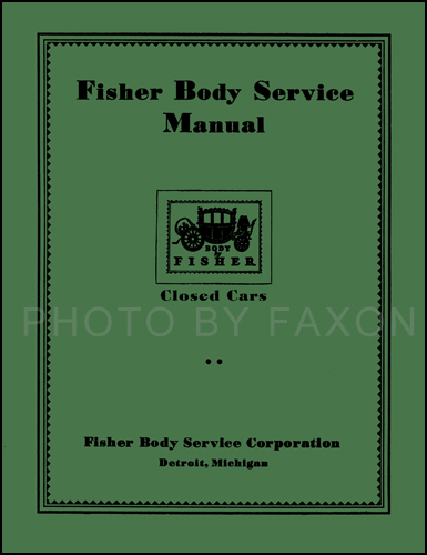 1926-1932 Cadillac and LaSalle Body Repair Manual Reprint for closed cars, also helpful for open cars