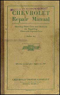 1927 Chevrolet Car & Truck Shop Manual Original