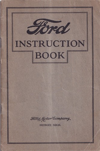 1927 Ford Model T Owner's Manual Original