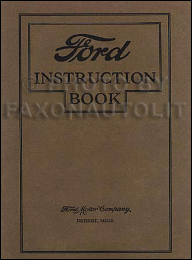 1927 Ford Model T Owner's Manual Reprint