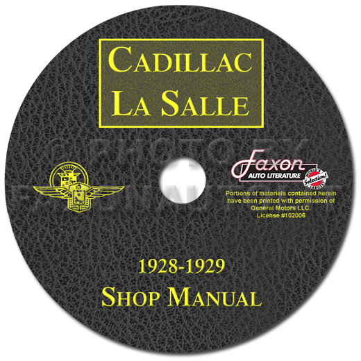 1928-1929 LaSalle & Cadillac Shop Manual Reprint