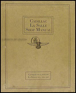 1928-1929 Cadillac Shop Manual Soft Board Cover
