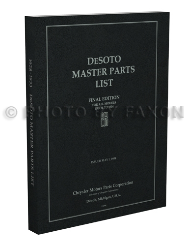 1928-1933 DeSoto Reprint Master Parts Book