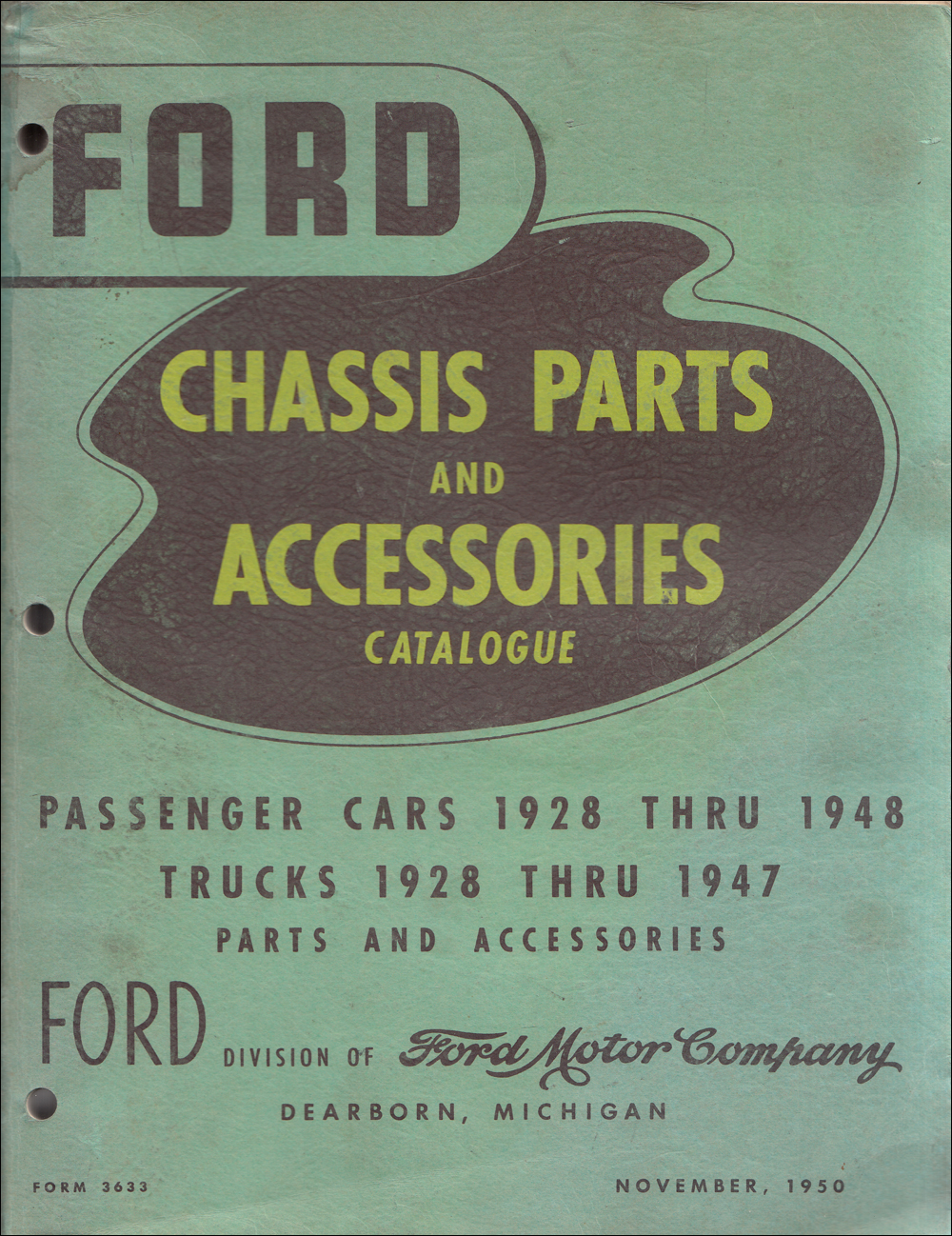1928-1948 Ford Green Bible Mechanical Parts Book Original