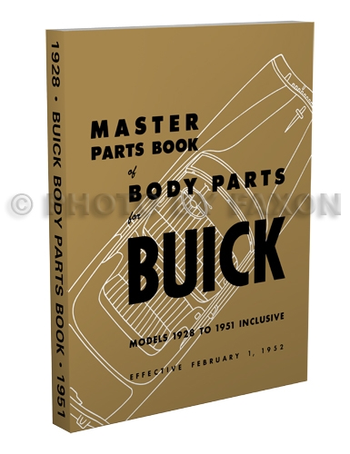 1942-1951 Buick Body Parts Book Reprint