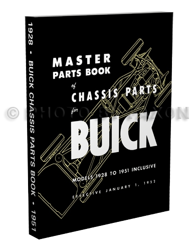1928-1951 Buick Mechanical Parts Book Reprint
