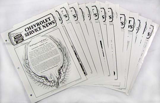 1928 Chevrolet Service News (12 issues) reprint