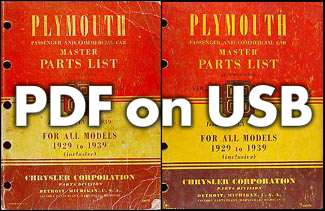 USB 1929-1939 Plymouth Parts Book