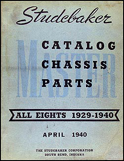 1929-1940 Studebaker 8 Cyl. Mechanical Parts Book Original