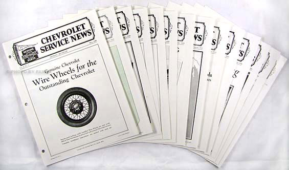 1929 Chevrolet Service News (12 issues) Reprint