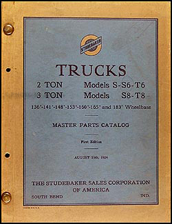 1930-1934 Studebaker 2-Ton & 3-Ton Truck Master Parts Catalog