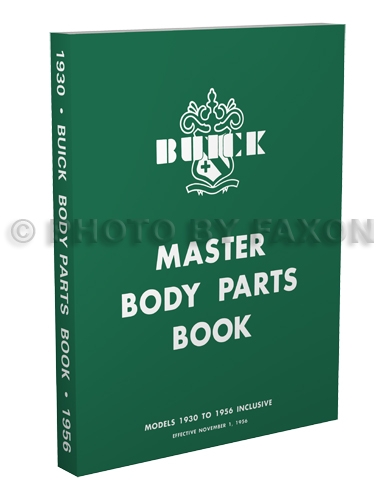 1950-1956 Buick Body Parts Book Reprint