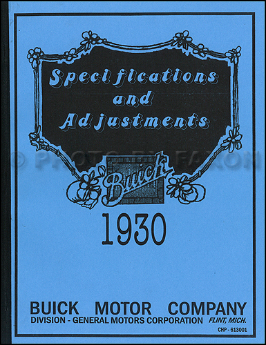 1930 Buick Shop Manual Reprint