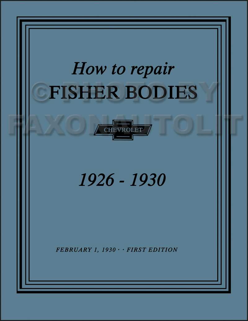 1926-1932 Olds Body Repair Manual Reprint for closed cars, also helpful for open cars