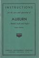 1931 Auburn 8-98 and 8-98A Owner's Manual Reprint