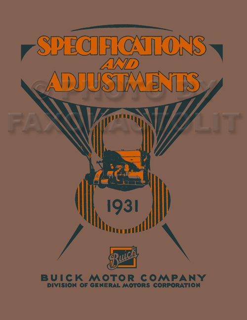 1931 Buick Shop Manual Reprint