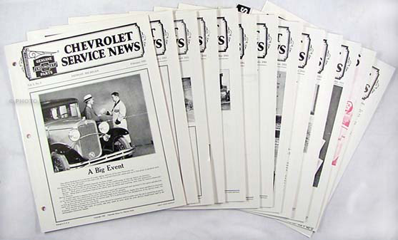 1931 Chevrolet Service News (12 issues) reprint