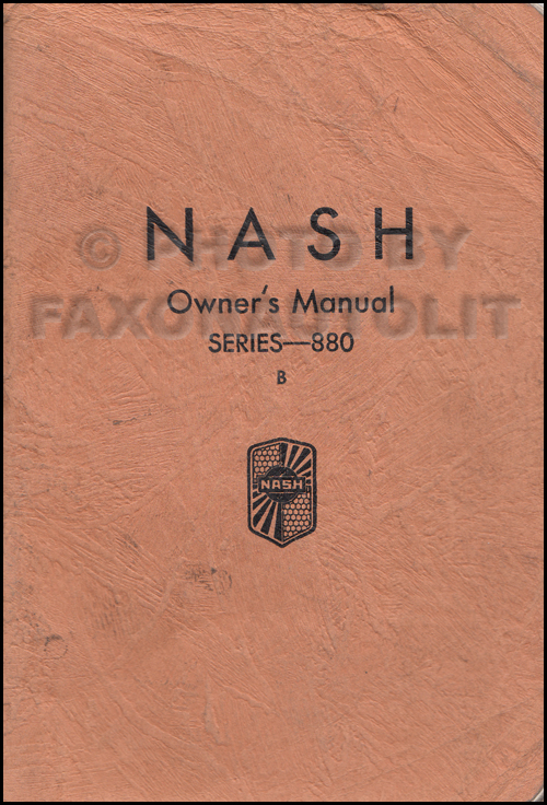 1931 Nash Twin Ignition Eight-80 B Owner's Manual Original 2nd edition