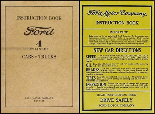 1932-1934 Ford 4-Cylinder Car & Pickup Owner's Manual Reprint