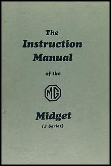 1932-1934 MG Midget J Series Repair Manual Reprint