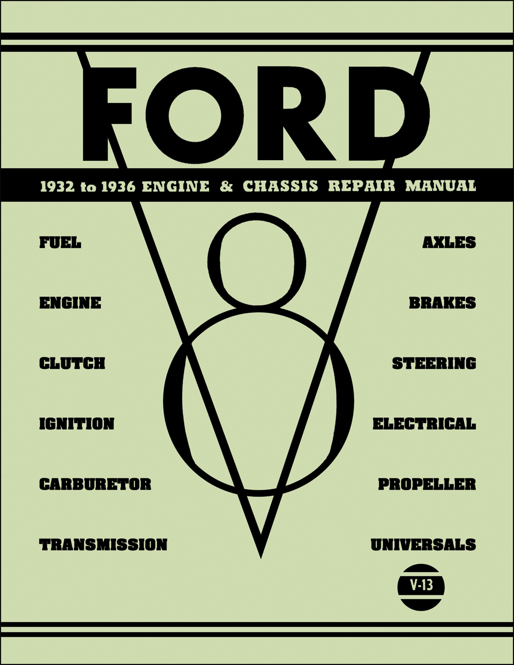1932-1936 Ford Engine & Chassis Repair Manual Reprint