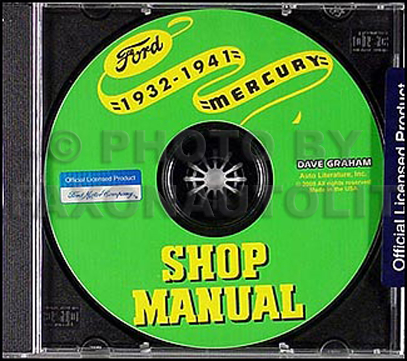 1932-1941 Repair Shop Manual CD-ROM Ford Car & Pickup Lincoln-Zephyr Mercury