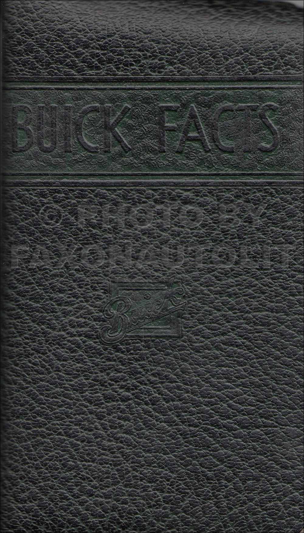 1932 Buick Facts Book Original