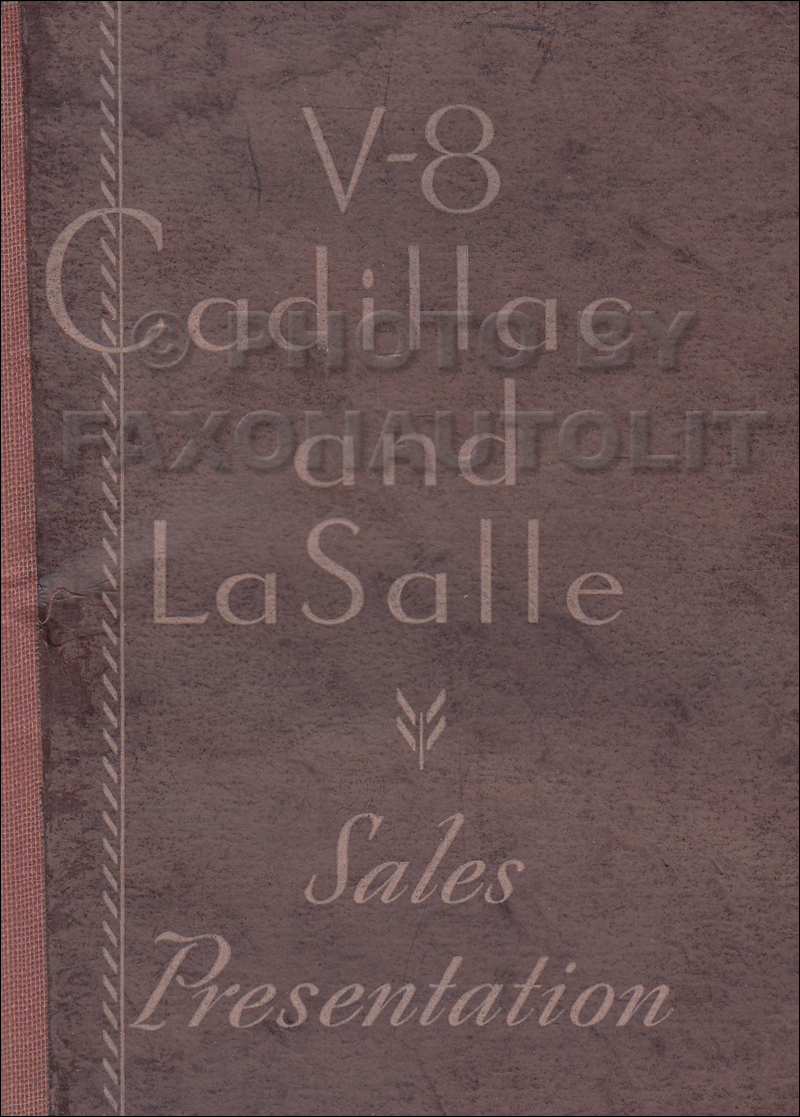 1932 Cadillac V8 and LaSalle Data Book Original