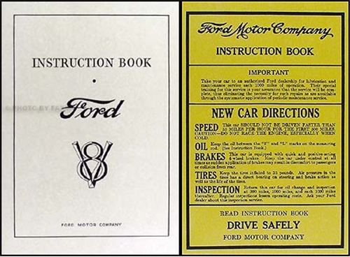 1932 Ford V8 Car & Pickup Owner's Manual Reprint