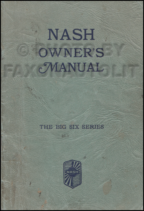1932 Nash Big Six 1060 Owner's Manual Original
