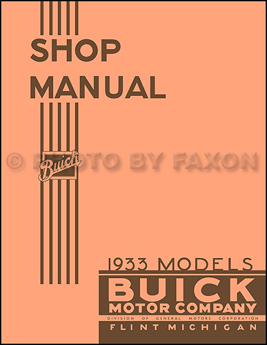 1933 Buick Shop Manual Reprint