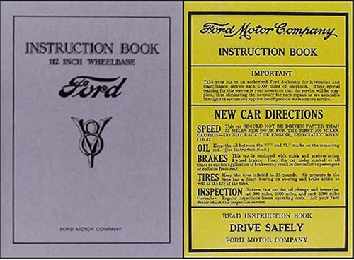 1933 Ford V8 Car Owner's Manual Reprint