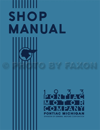1933 Pontiac Shop Manual Reprint 