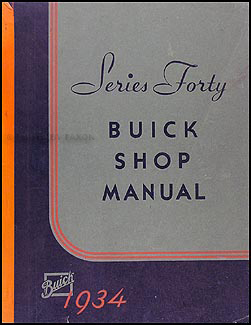 1934-1935 Buick Special Series 40 Shop Manual Original