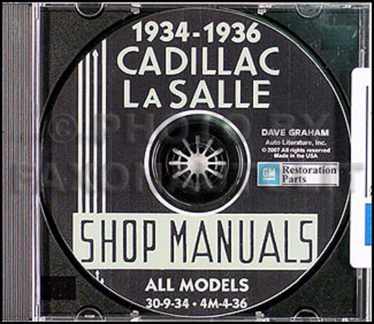 1934-1936 Cadillac & LaSalle CD-ROM Shop Manual 