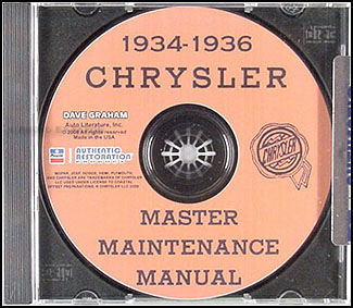 1934-1936 Chrysler Master Shop Manual CD-ROM