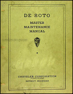 1934-1936 De Soto Original Master Shop Manual