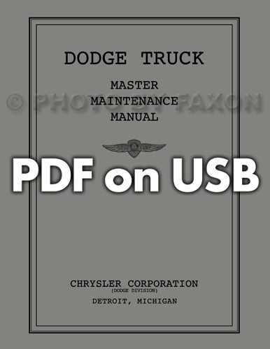 1934-1936 Dodge Truck Shop Manual on CD-ROM